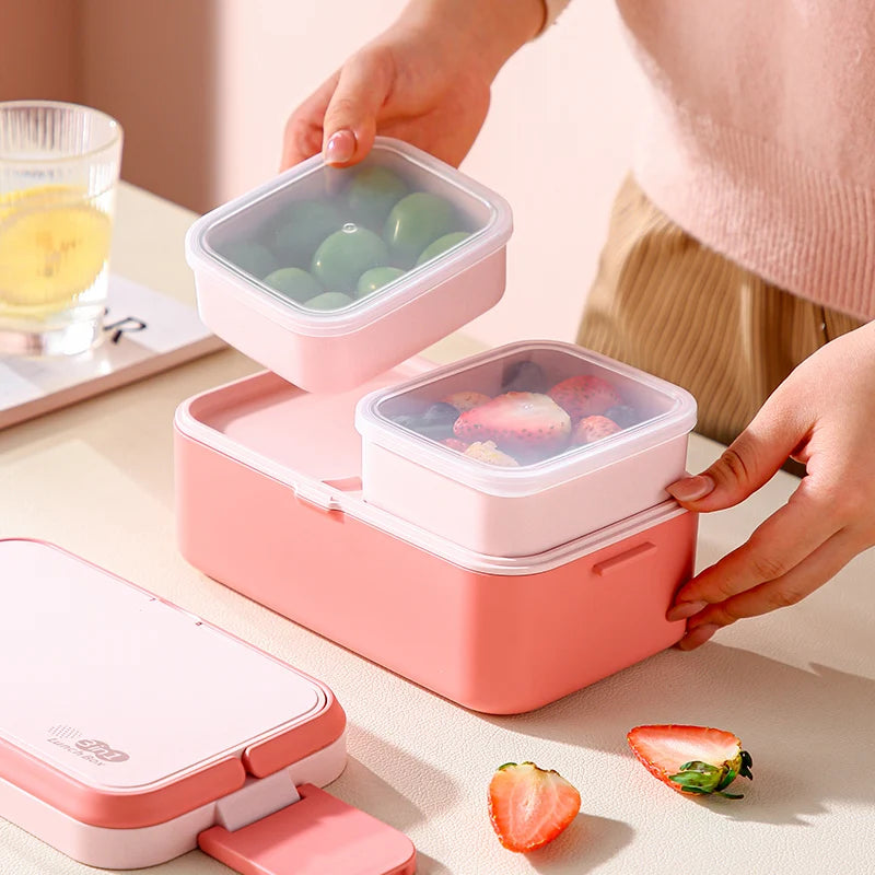 Portable Bamboo Fiber Lunch Box