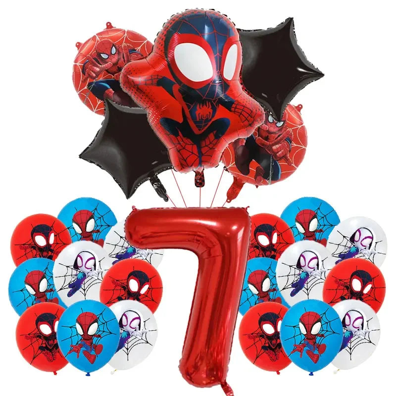 Birthday Party Decoration Spiderman Theme Balloon