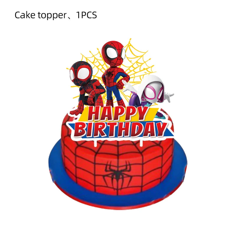 Birthday Party Decoration Spiderman Theme Balloon