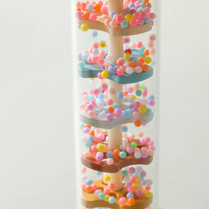 Colorful Musical Rain Stick Hourglass Rattle