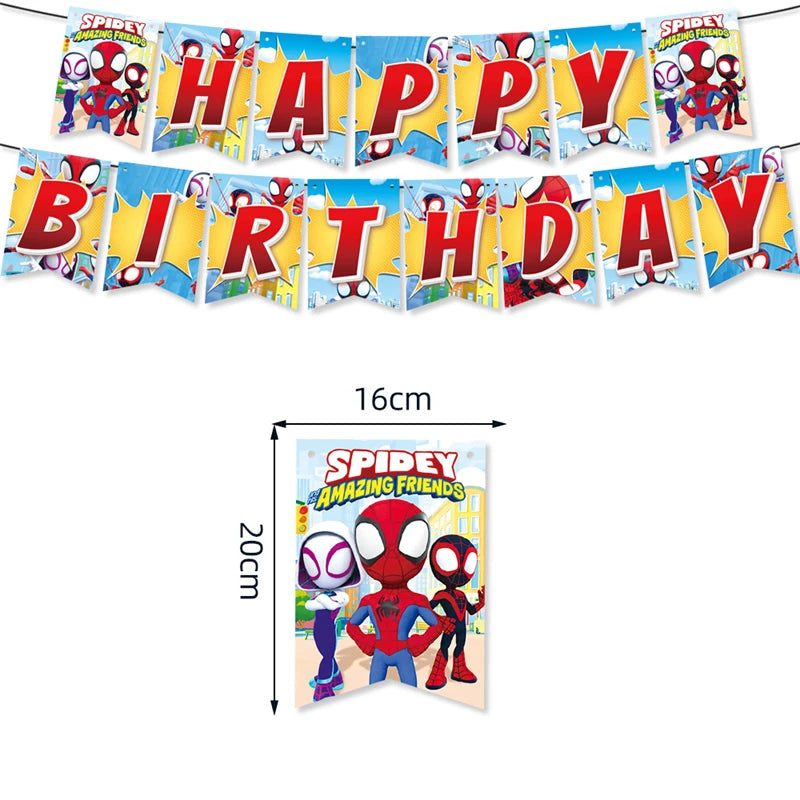 Birthday Party Decoration Spiderman Theme Balloon