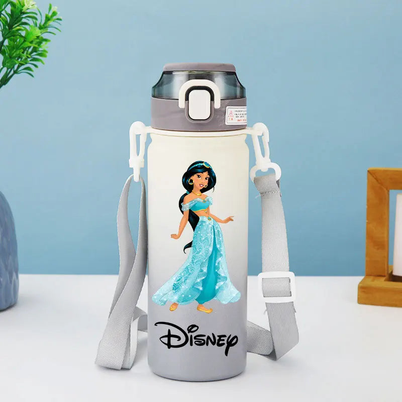 Disney Princess Thermos Bottle – Elsa, Straw & Strap