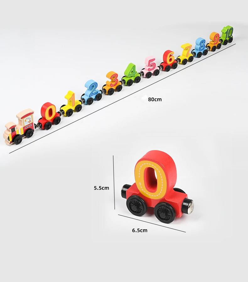 Montessori Magnetic Wooden Train Toy – Early Educational Animal Sorting Learning Set for Kids