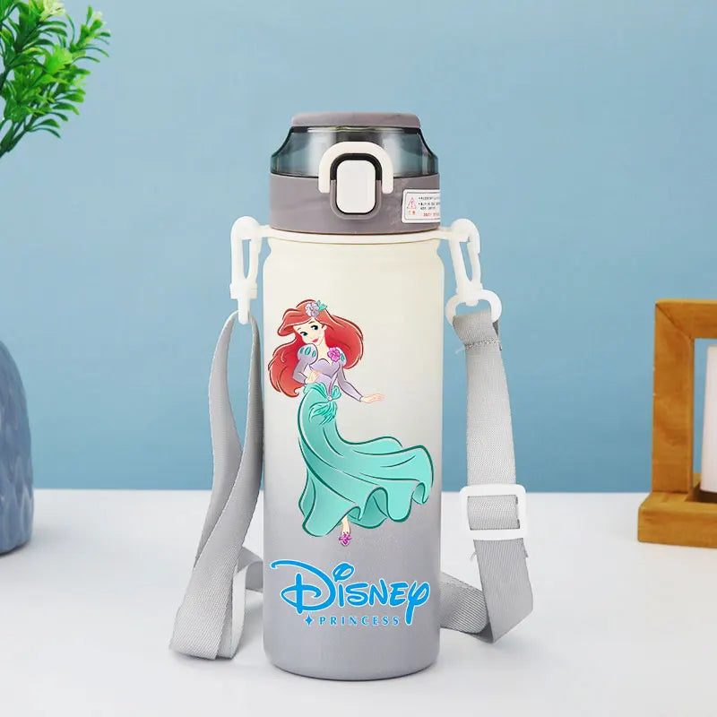 Disney Princess Thermos Bottle – Elsa, Straw & Strap