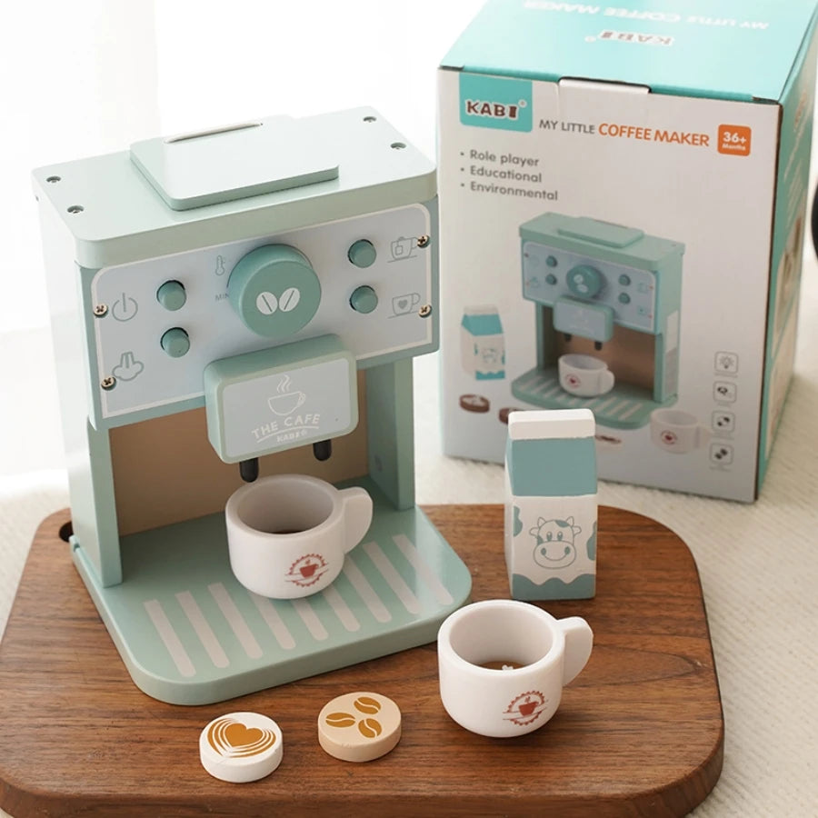 Children's Wooden Tea Set Playset – Pretend Kitchen Toy
