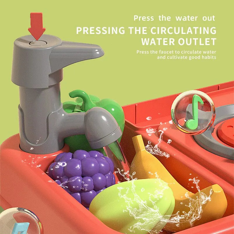 Children's Mini Kitchen Playset – Simulation Utensils & Puzzle Role-Play Toy