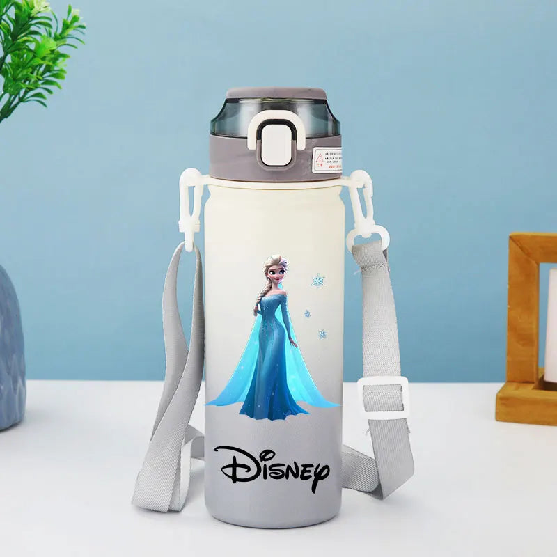 Disney Princess Thermos Bottle – Elsa, Straw & Strap