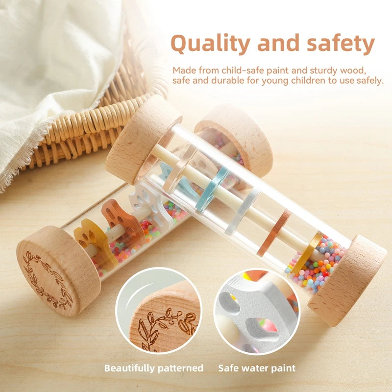Colorful Musical Rain Stick Hourglass Rattle