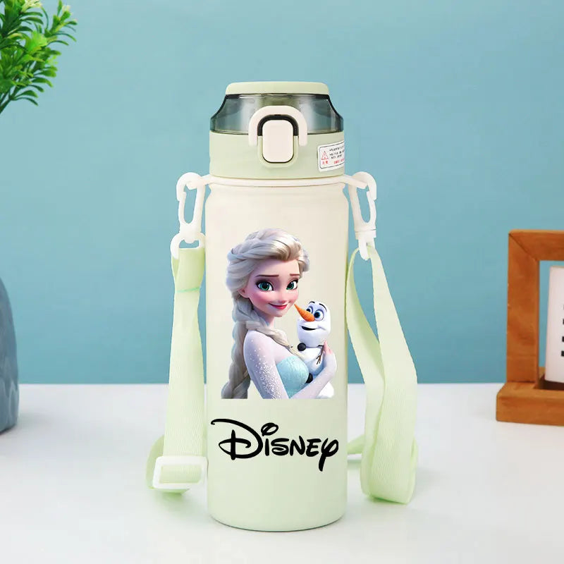 Disney Princess Thermos Bottle – Elsa, Straw & Strap