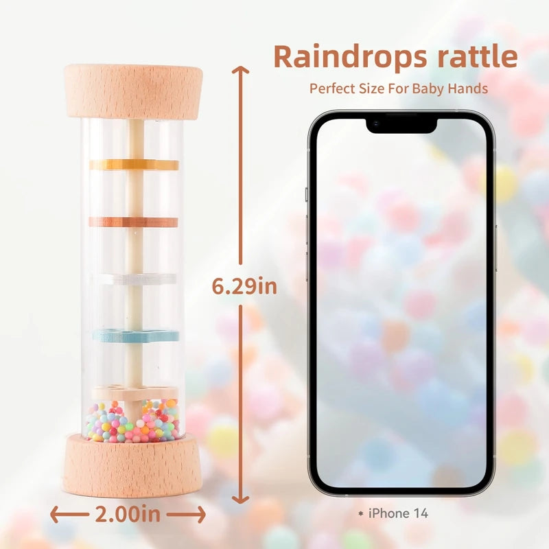 Colorful Musical Rain Stick Hourglass Rattle