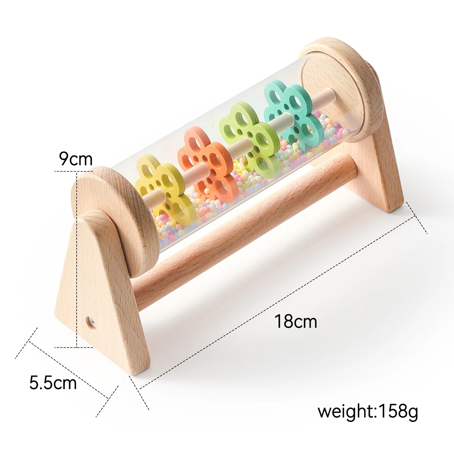 Colorful Musical Rain Stick Hourglass Rattle