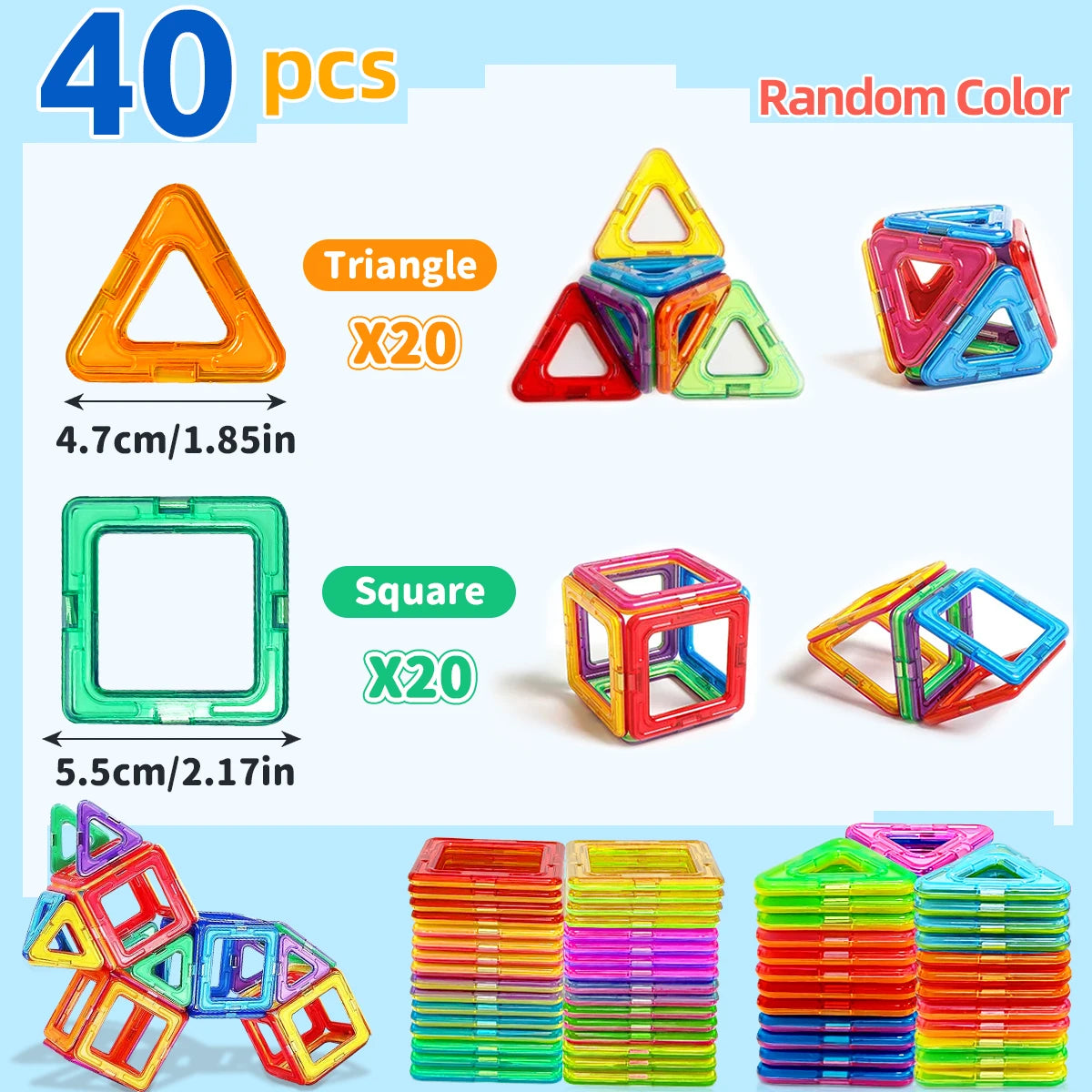 Magnetic Building Blocks Learning Educational Toys