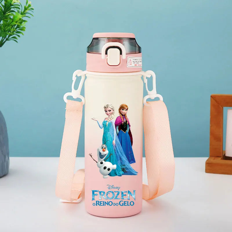 Disney Princess Thermos Bottle – Elsa, Straw & Strap