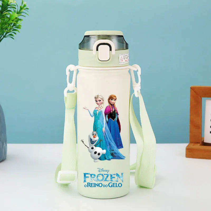 Disney Princess Thermos Bottle – Elsa, Straw & Strap