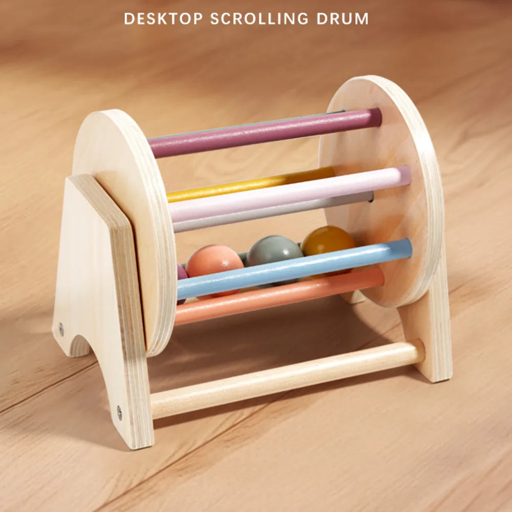 Montessori Wooden Baby Toy – Coin Box, Ball Drum & Shape Sorter | Educational & Sensory Learning Gift
