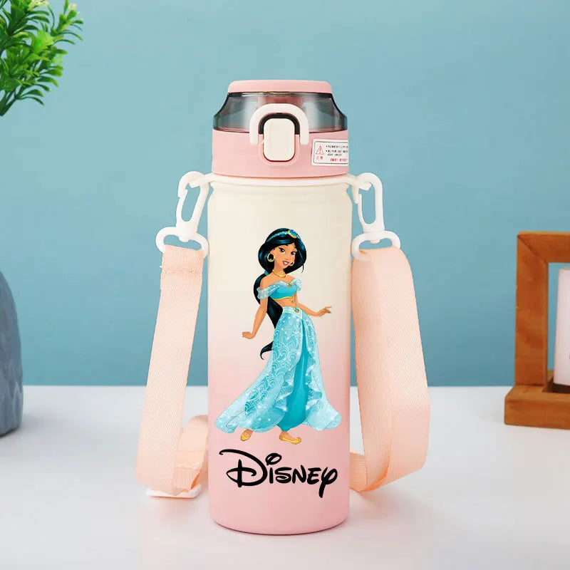 Disney Princess Thermos Bottle – Elsa, Straw & Strap