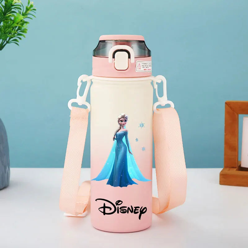 Disney Princess Thermos Bottle – Elsa, Straw & Strap