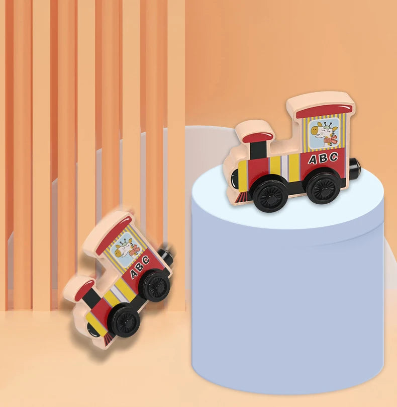 Montessori Magnetic Wooden Train Toy – Early Educational Animal Sorting Learning Set for Kids