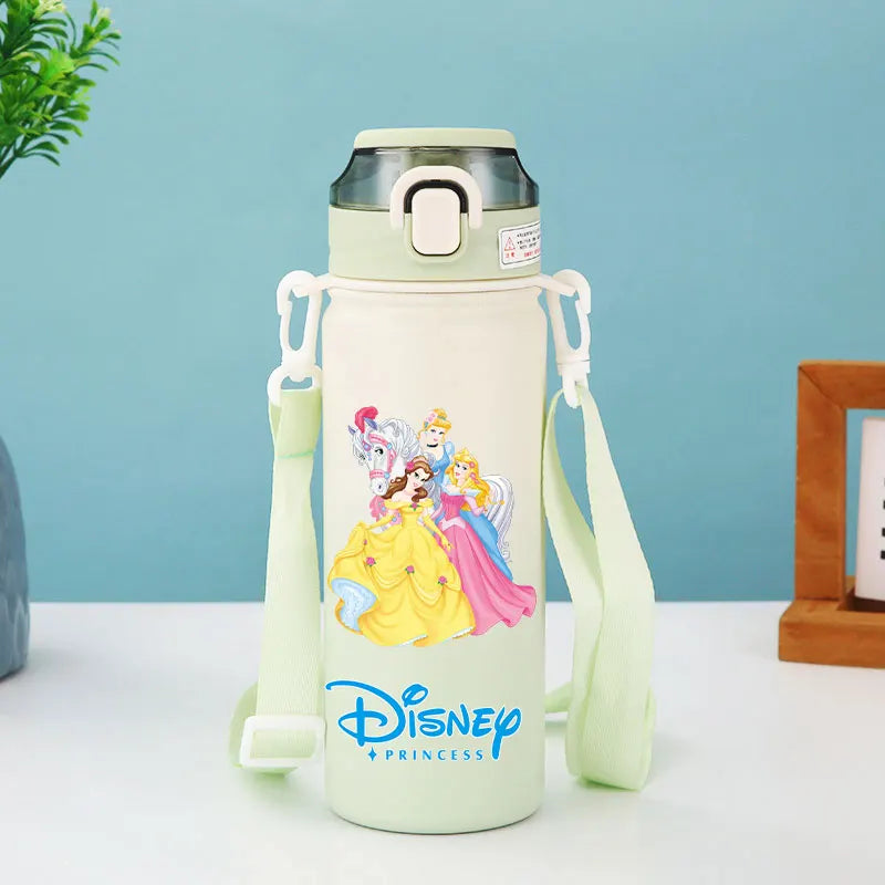 Disney Princess Thermos Bottle – Elsa, Straw & Strap