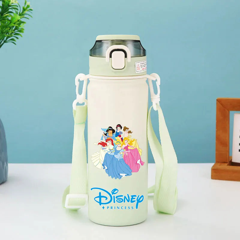Disney Princess Thermos Bottle – Elsa, Straw & Strap