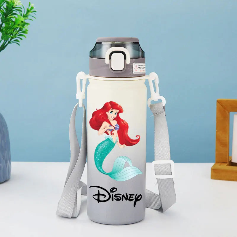 Disney Princess Thermos Bottle – Elsa, Straw & Strap