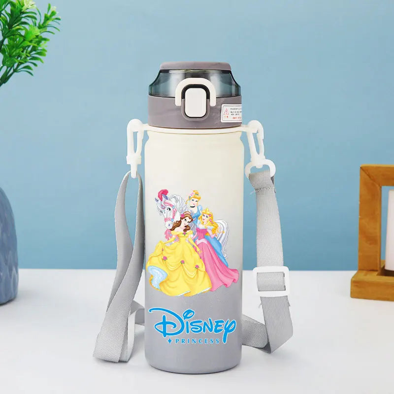 Disney Princess Thermos Bottle – Elsa, Straw & Strap