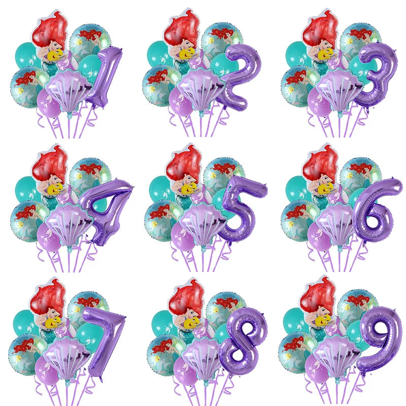 Balloons Princess Ariel Birthday Party