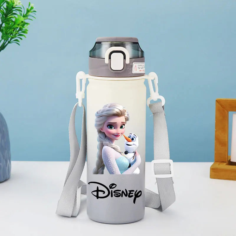 Disney Princess Thermos Bottle – Elsa, Straw & Strap