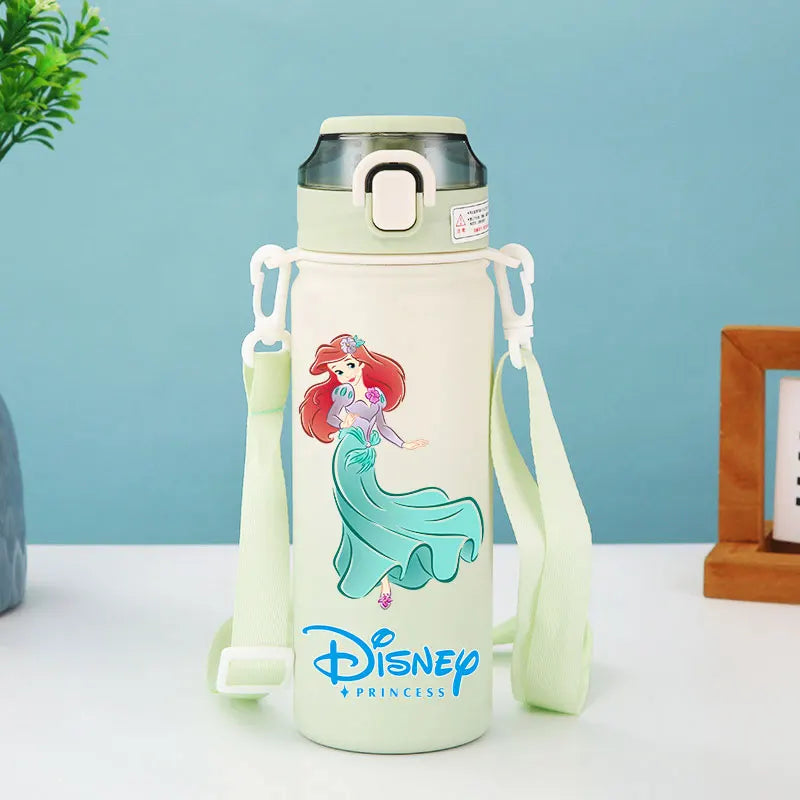 Disney Princess Thermos Bottle – Elsa, Straw & Strap