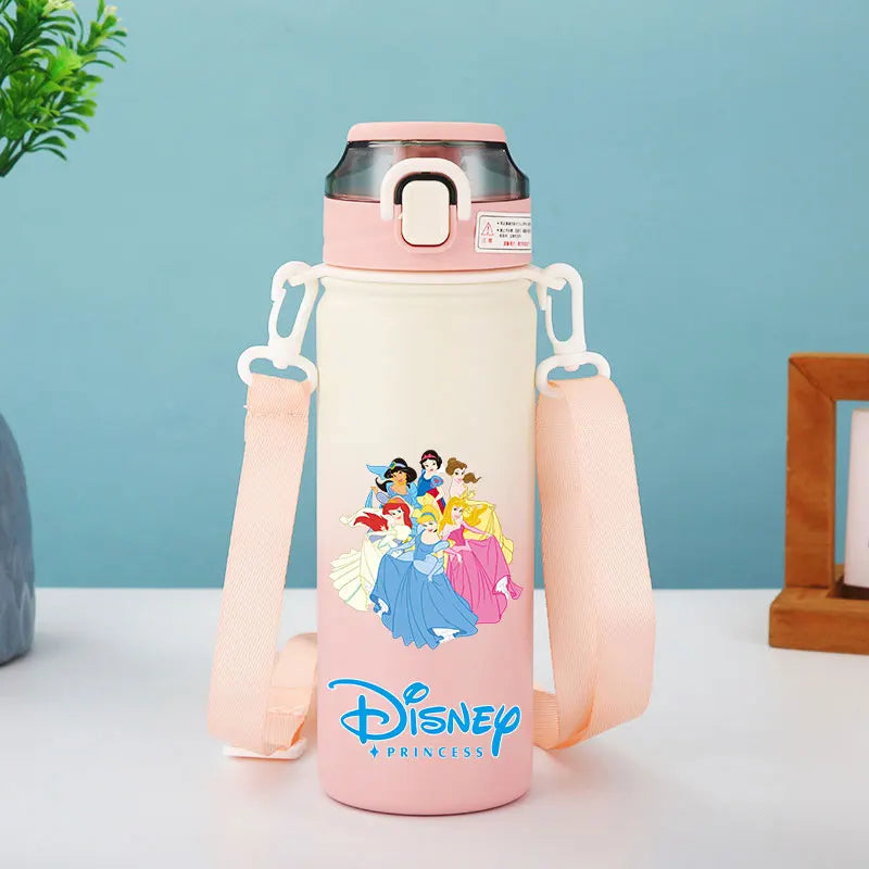 Disney Princess Thermos Bottle – Elsa, Straw & Strap