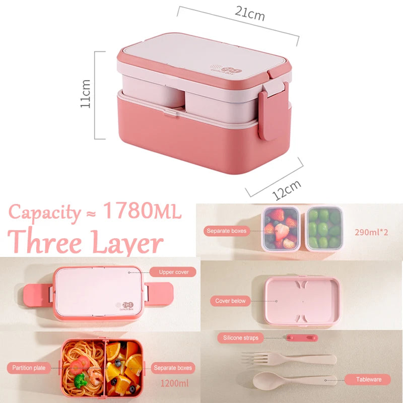 Portable Bamboo Fiber Lunch Box