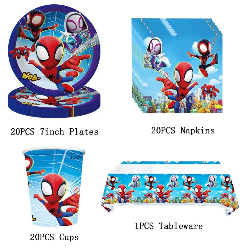 Birthday Party Decoration Spiderman Theme Balloon