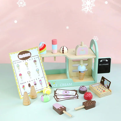Montessori Ice Cream Playset – Pretend Food Toys for Kids