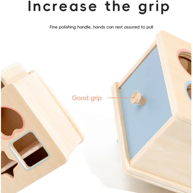 Montessori Wooden Coin & Shape Box Educational Toy