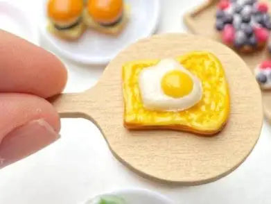 Miniature Hamburger Mini Fruit Salad Pretend Food for Montessori