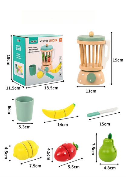 Children's Wooden Tea Set Playset – Pretend Kitchen Toy