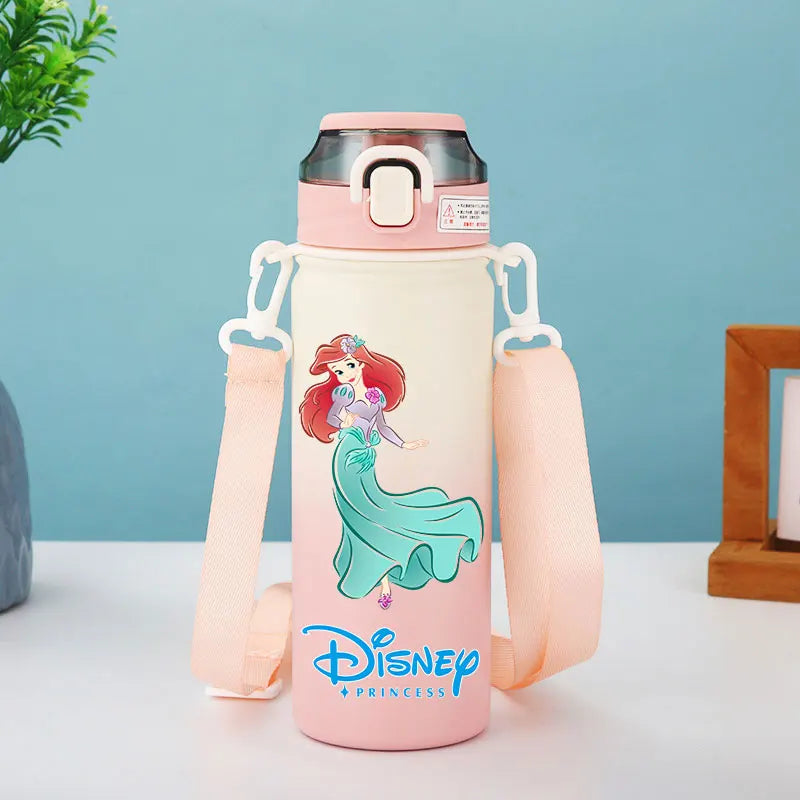 Disney Princess Thermos Bottle – Elsa, Straw & Strap