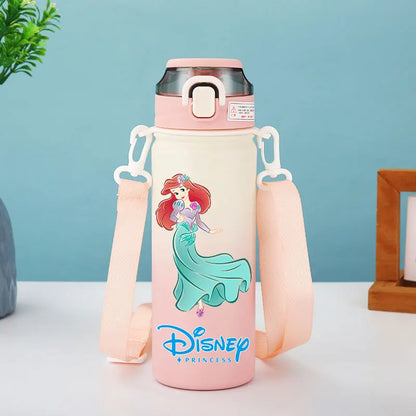 Disney Princess Thermos Bottle – Elsa, Straw & Strap