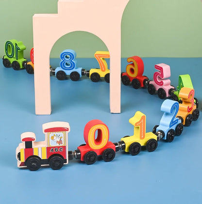 Montessori Magnetic Wooden Train Toy – Early Educational Animal Sorting Learning Set for Kids