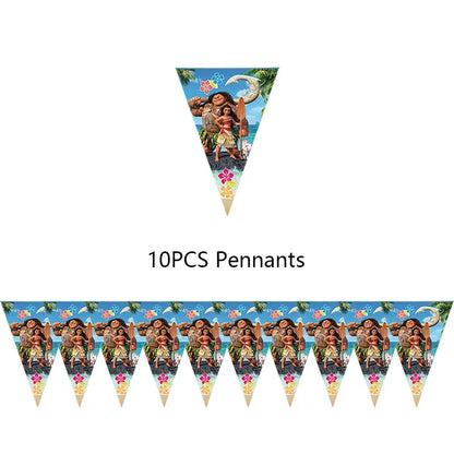 Moana Birthday Party Decoration Cartoon