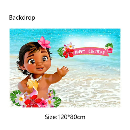 Moana Birthday Party Decoration Cartoon