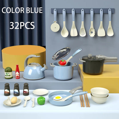 Kids' Pretend Kitchen Set – Mini Food & Cooking Utensils