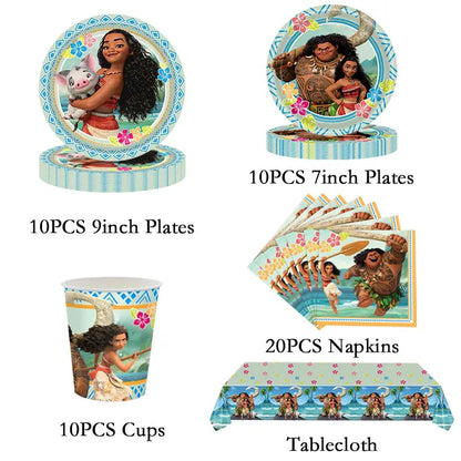 Moana Birthday Party Decoration Cartoon