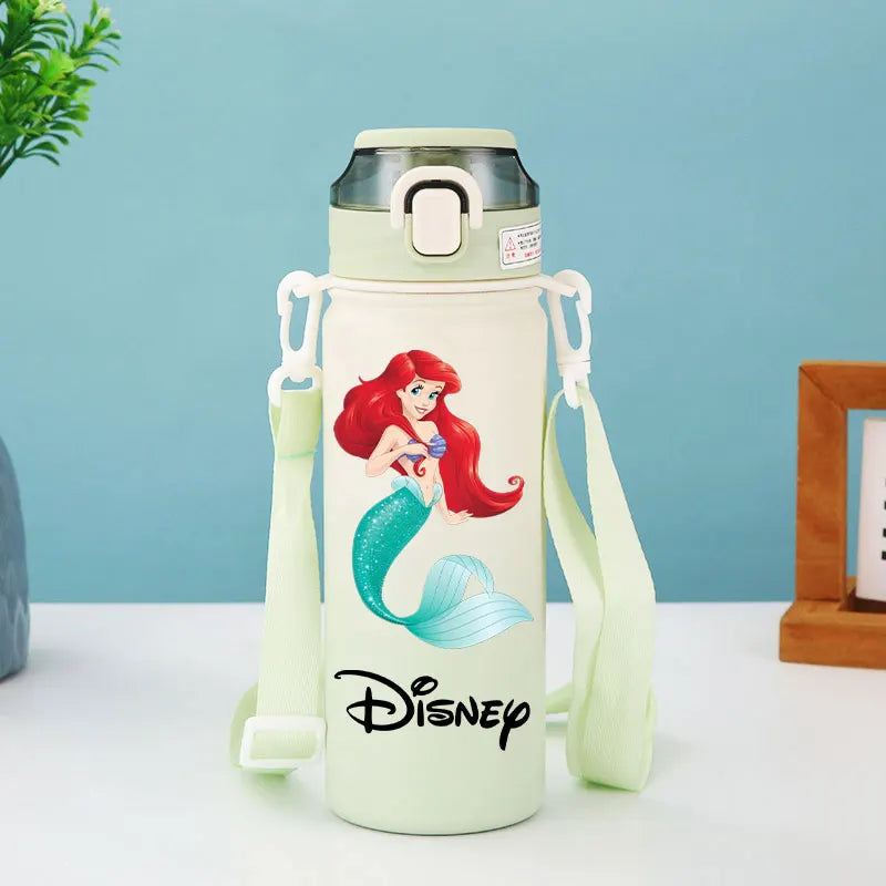 Disney Princess Thermos Bottle – Elsa, Straw & Strap