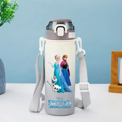 Disney Princess Thermos Bottle – Elsa, Straw & Strap
