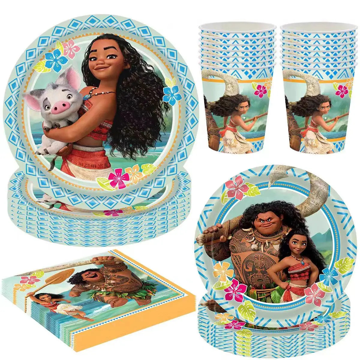 Moana Birthday Party Decoration Cartoon