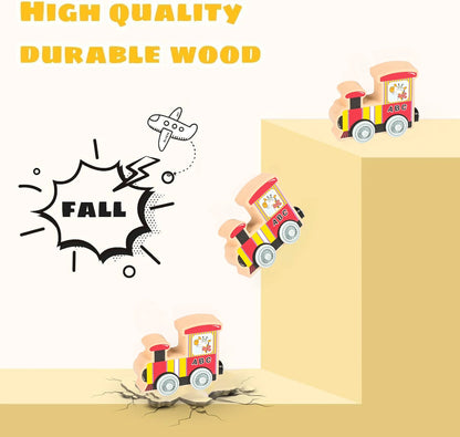 Montessori Magnetic Wooden Train Toy – Early Educational Animal Sorting Learning Set for Kids