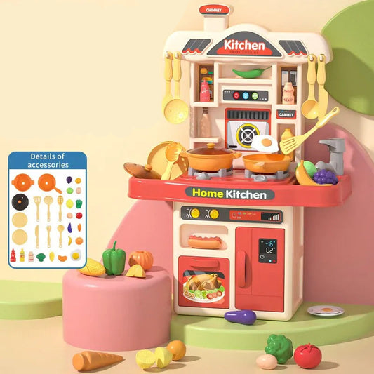 Children's Mini Kitchen Playset – Simulation Utensils & Puzzle Role-Play Toy