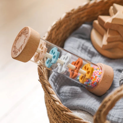 Colorful Musical Rain Stick Hourglass Rattle