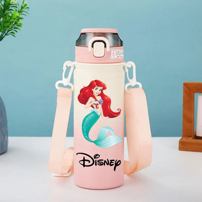 Disney Princess Thermos Bottle – Elsa, Straw & Strap